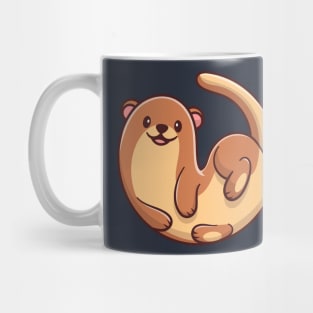 Cute Otter Cartoon Illustration Mug